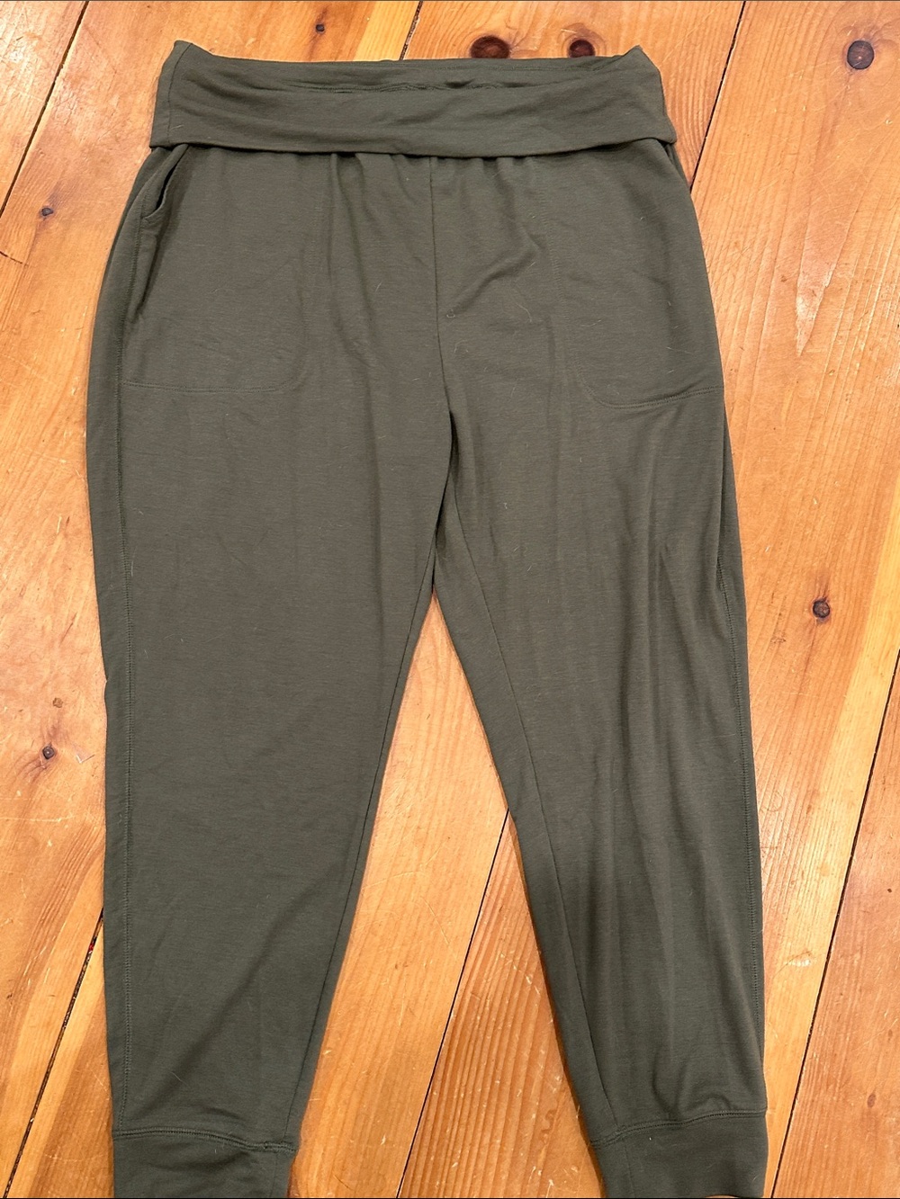 Old Navy Olive Green Fold-Over Waistband Jogger Pants